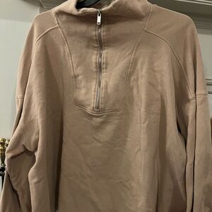 Old Navy women’s Zip-Neck Sweater - Taupe